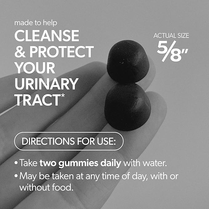 AZO Cranberry Urinary Tract Health Gummies Dietary Supplement 2 Gummies = Glass Cranberry Juice Helps Cleanse Protect Natural Berrylicious Flavor Gummies, Non-GMO, 40 Count