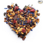 Loose Leaf Tea No Caffeine with Raspberry, Cornflower, Rosehip & Hibiscus (4oz.) – Fruit Tea Summer Herbal Infusion with Wild Berries