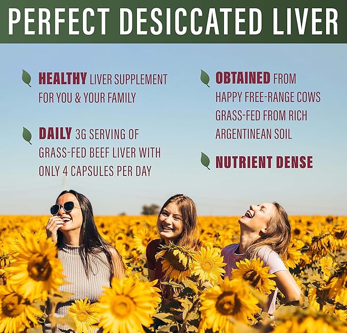 Perfect Supplements – Perfect Desiccated Liver – 120 Capsules – Undefatted Beef Liver – Natural Source of Protein, Iron, Vitamins A & B – 2 Pack