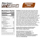 FITCRUNCH Snack Size Protein Bars, 6-Layer Baked Bar, 3g of Sugar & Soft Cake Core (18 Bars, Cinnamon Twist)