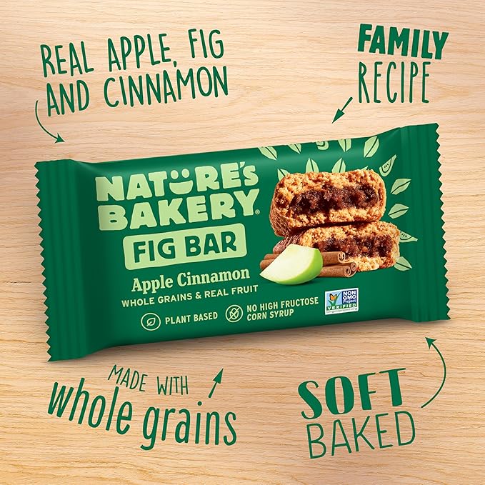 Nature's Bakery Fig Bars, Apple Cinnamon, 2 Oz, 6 Ct (Pack of 2)
