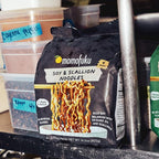 Momofuku Soy and Scallion Ramen Noodles by David Chang, 4 Pack of Restaurant Quality Air-Dried Instant Noodles Now with More Sauce & 10g of Protein