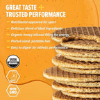 Honey Stinger Organic Energy Waffle Classic Original Flavors Variety Pack of 18, 6 Pack Each of Honey, Salted Caramel, Peanut Butter, Nutritious Stroopwafel Snack for Performance, Cycling, Running