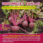 Organic Beet Root Gummies with L-Citrulline & L-Arginine, Nitric Oxide Supplements for Men and Women, Grape Seed, Pomegranate, Saffron for Circulation, Vâsculâr & Vitality, Vegan, Sugar Free, 120 Cts