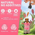 Cortisol Supplements for Women Liquid Drops,Cortisol Manager with Ashwagandha,L-theanine,Phosphatidylserine,Rhodiola Rosea for Mood Support,Adrenal Balance,Sleep,Vegan,Natural Flavor,2 Fl Oz