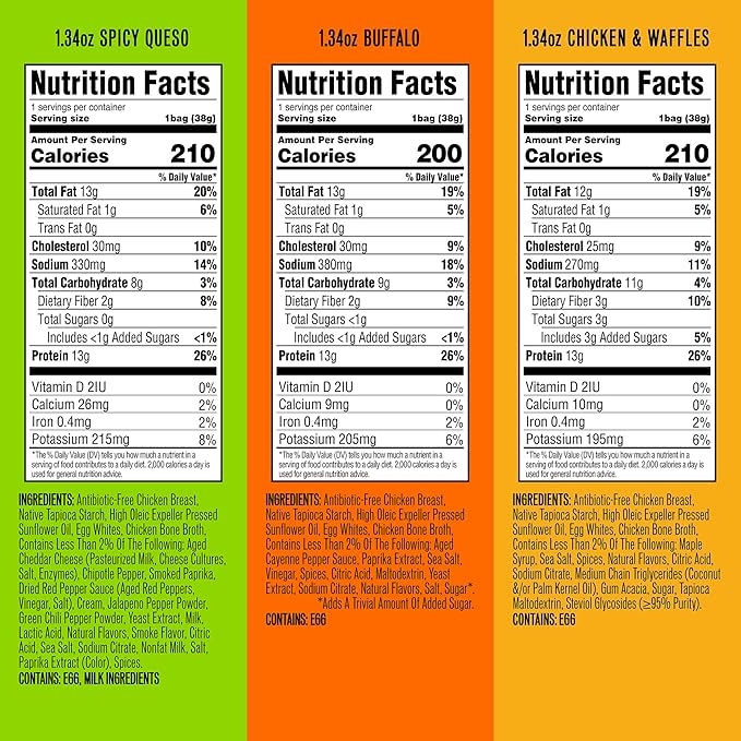 WILDE Protein Chips Variety Pack, High Protein Snacks for Adults, Keto Chips, Gluten Free, Low Carb Snack Box Made with Real Ingredients 1.34oz Bags, Pack of 12