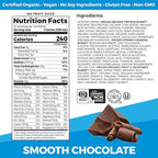 Orgain Organic Nutritional Vegan Protein Shake, Smooth Chocolate - 16g Plant Based Protein, Meal Replacement, 22 Vitamins & Minerals, Fruits & Vegetables, Gluten Free, Non-GMO, 11 Fl Oz (Pack of 24)