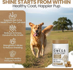 Omega 3 Fish Oil for Dogs, 180 Soft Chews - Salmon Oil Skin & Coat Supplement, Allergy & Itchy Skin Relief, Hot Spots, Anti Shedding - EPA DHA Omega 3 6 9 - Peanut Butter - Made in USA, Chew + Heal