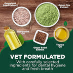 Vet's Best Finger Dental Wipes for Dogs and Cats – Oral Care Wipes for Teeth Cleaning, Fresh Breath, and Tartar Control – Gentle Finger Pads for Pet Dental Hygiene and Plaque Removal – 50 Count