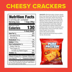 Pure Protein Cheesy Crackers, Cheddar, High Protein Snack, 10G Protein, 1.06 Oz (Pack of 12)