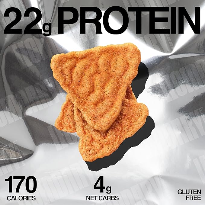 Legendary Foods Tangy BBQ Protein Chips – Popped Tortilla Style – 22g High Protein, 4g Net Carbs, Low Sugar, Gluten Free, Keto Snack Packs – 10 Count – Healthy Crunchy Chips
