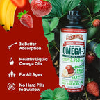 Barlean's Vegan Omega 3 6 9 Flaxseed Oil Liquid Supplement, Strawberry Banana Smoothie, Flax Seeds Oil with 2,968 mg ALA Fatty Acid, Non-GMO and Gluten Free, 16 oz