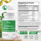 Fat Burner & Appetite Control Weight Loss Supplements for Women & Men - Metabolism Booster w/ L-Carnitine, CLA, Chromium - Appetite Suppressant for Weight Loss - 30 Capsules