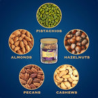 PLANTERS Deluxe Mixed Nuts with Sea Salt,27 oz Resealable Container - Variety Mixed Nuts Snacks with Cashews,Almonds,Pecans,Pistachios & Hazelnuts - Energy Boost - Kosher,(Pack of 2)