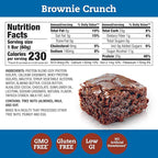 think! Protein Bars, High Protein Snacks, Gluten Free, Sugar Free Energy Bar with Whey Protein Isolate, Brownie Crunch, Nutrition Bars without Artificial Sweeteners, 2.1 Oz (12 Count) (Pack of 2)
