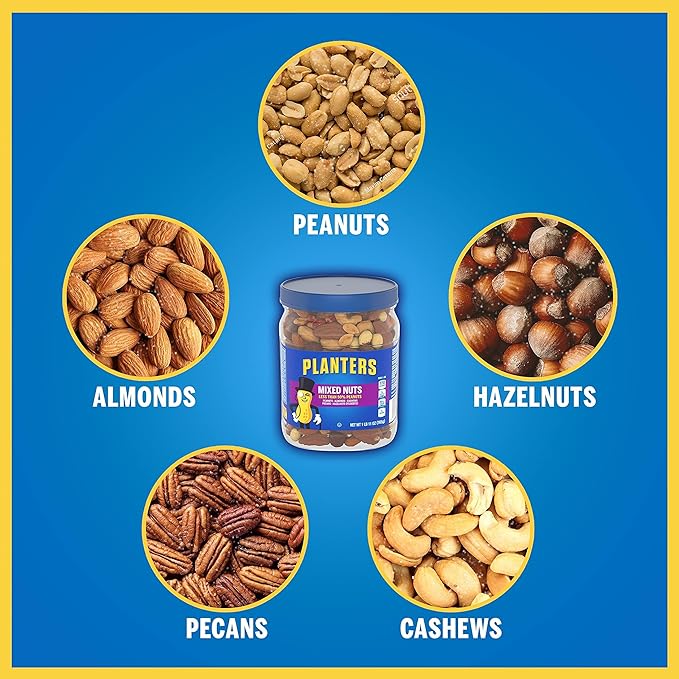 Planters Mixed Nuts Jar, 27 Ounce (Pack of 2)