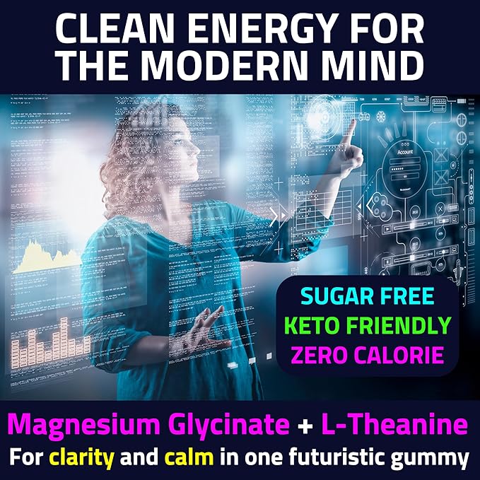 Alpha GPC Teacrine Magnesium L-Threonate & Glycinate Complex L-Theanine Methylliberine Gummies, Caffeine Gum Capsules Pills Supplement Pill Capsule Powder Supplements Alternative, 100mg 200mg 300mg