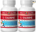 Taurine b6 - L-TAURINE 500MG - maintain lean muscle mass, Taurine Supplement, Essential Amino Acids, Focus and Energy Booster, Memory Support, powerful antioxidant, Detox pills, 2 Bot 200 Capsules