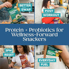 Wonderslim Protein Chips with Probiotics, Variety Pack | 12g Plant Protein, 170 Cal | High Protein Chips, Vegan, Gluten Free, Non-GMO | Made with Avocado Oil, No Seed Oils | 12 Pack