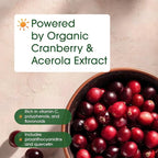 NatureBell Cranberry Concentrate - 240 Capsules - Organic Cranberry Concentrate with Acerola Cherry - Urinary Tract & Prostate Support* - Vegetarian