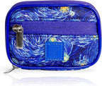 Made Easy Kit Pill Case - Weekly Medicine Organizer with Removable Seven-Day Vitamin & Supplement Box - Premium Neoprene for Travel Purse Accessory (Blue Starry Night)