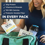 TransformHQ Meal Replacement Shake Variety Box With Pink Shaker, 7 Single-Serving Shake Packs