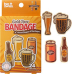 BioSwiss Funny Bandages, Cold Beverage Shaped Adult Novelty Self Adhesive Bandage Set, Latex Free, Sterile Wound Care, 24 Count
