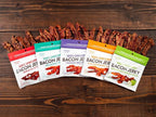 Smoked BBQ Bacon Jerky, 24g Protein Per Bag, Tender & Easy to Chew Fully Cooked Bacon, USA Made High Protein Carnivore Snacks (2 Bags)