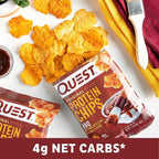 Quest Nutrition BBQ Protein Chips, 19g Protein, 4g Net Carb, Low Carb, Gluten Free, 1.1 oz, 4 count
