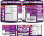 Clean Nutra Organic Milk Thistle Supplement | Liver Cleanse Detox & Repair + NAC Choline Dandelion Root TUDCA Artichoke Beet Root Burdock Holy Basil Kidney & Liver Support 90 Vegan Capsules