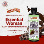 Barlean's Essential Woman Chocolate Mint Liquid Supplement from Flaxseed, Evening Primrose Oil & Soy Isoflavones, Omega 3 6 9 and GLA, Hormonal Balance & Healthy Hair and Skin, 16 oz