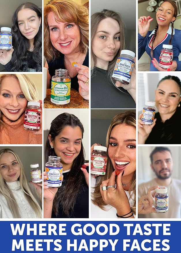 Lunakai USA Made Vegan Energy Gummies – Daily Energy Supplements – 3000mcg Vitamin B12 Gummies for Women & Men – for Home or On‑The‑Go Use - 3 Pack