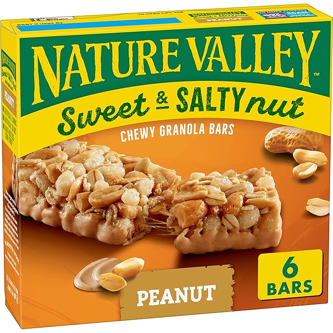 Nature Valley Sweet and Salty Nut Granola Bars, Peanut, 6 Bars, 7.2 oz