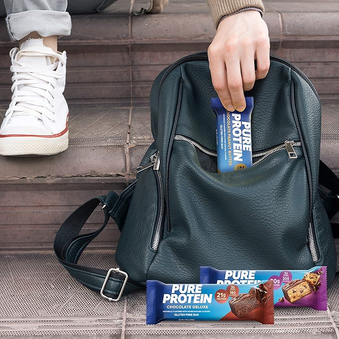 Pure Protein Bars,High Protein,Nutritious Snacks to Support Energy,Low Sugar,Gluten Free,Variety Pack,1.76oz,18 Count (Pack of 2)
