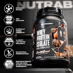 NutraBio 100% Whey Protein Isolate Protein Powder, 25g Protein with Complete Amino Acid Profile, Non-GMO, Soy & Gluten Free, Low Carb, Low Calorie Whey Protein Powder, Chocolate Coconut, 2 Lbs