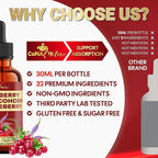 23in1 Cranberry Liquid Drops with, Vitamin D3, K2, C, E, Cranberry, Black Cohosh, Chasteberry, Wild Yam, D-Mannose, Probiotics, Maca & More to support health, Immunity - 30 Days Supply - 1FL Oz