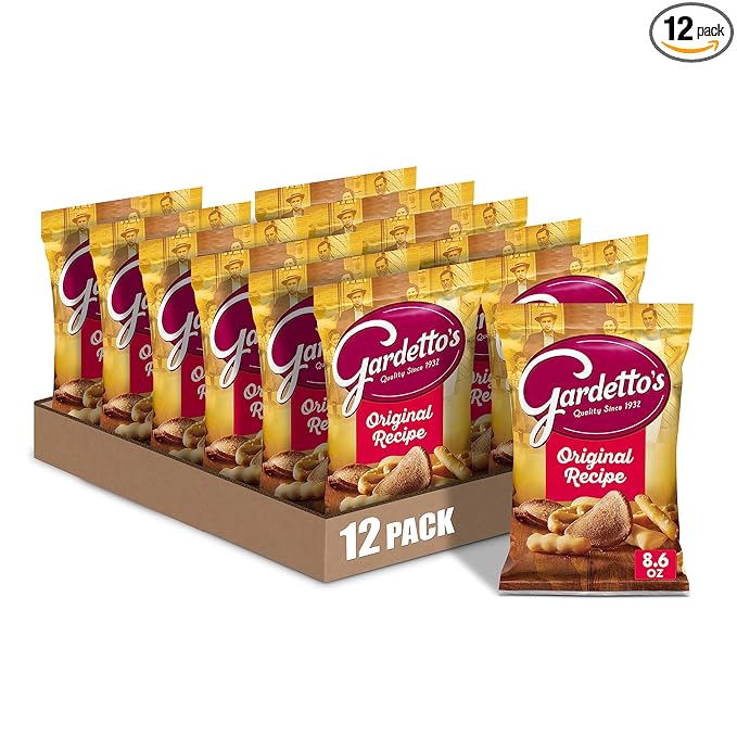 Gardetto's Snack Mix, Original Recipe, Snack Bag, 8.6 oz (Pack of 12)