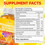 Lofux Magnesium Glycinate Gummies 400mg, Sugar Free Magnesium Gummies for Adults Women, Men, Chewable Supplement Gummy with L-Threonate, Vitamin D, B6, CoQ10 - for Calm, Sleep, Body Relaxation, 60 Ct