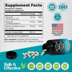 NAC Supplement | Selenium | B6 | B12 - Antioxidant, Immune Support - N Acetyl Cysteine 600 mg per Capsule, 1200 mg per Serving - Made in USA - Non-GMO, Gluten-Free, Vegan - 120 caps, 2 Month Supply