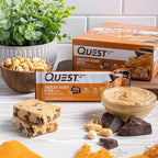 Quest Nutrition Chocolate Peanut Butter Protein Bars, 20g Protein, 1g Sugar, 5g Net Carb, Gluten Free, Keto Friendly, 4 Count