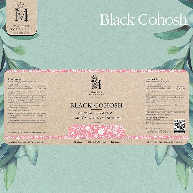 Master Formulae Botanicals Black Cohosh | Life-Stage Balance & Transitional Wellness | 100mL Herbal Tincture