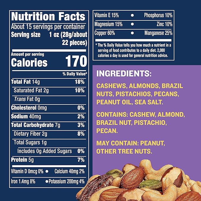 PLANTERS Deluxe Lightly Salted Mixed Nuts, Party Snacks, Plant-Based Protein 15.25oz (1 Canister) (Pack of 2)