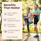 Turmeric Curcumin Supplement with Black Pepper Extract - High Potency Organic Turmeric 1200mg & 95% Curcuminoids for Joint & Digestive Health - Joint Support Supplement - 60 Curcuma Capsules - 2 Pack