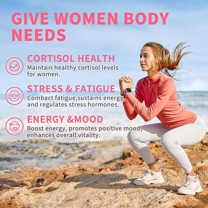Cortisol Supplements for Women Liquid Drops,Cortisol Manager with Ashwagandha,L-theanine,Phosphatidylserine,Rhodiola Rosea for Mood Support,Adrenal Balance,Sleep,Vegan,Natural Flavor,4 Fl Oz