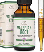 Valerian Root Drops for Sleep - Organic Valerian Root Tincture Extract 168mg - 1 FL OZ, 30 Servings (Better Absorbed Than Capsules, Enhances Valerian Root Tea) for Relaxation and Calm by Double Wood