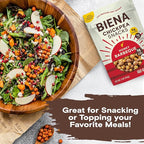 BIENA Chickpea Snacks - Crunchy Roasted Chickpeas - High Fiber Protein Snacks for Adults and Kids - 8-Pack, 5 Ounce - Barbecue
