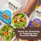BIENA Chickpea Snacks - Crunchy Roasted Chickpeas - High Fiber Vegan Protein Snack for Adults & Kids - 6-Pack, 5 oz Bags - BBQ, Habanero, Honey Roasted, Lil' Bit of Everything, Sea Salt, Rockin' Ranch
