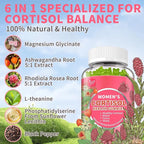 (2 Pack) Cortisol Gummies for Women,Cortisol Manager with Ashwagandha,Magnesium,L-theanine,Phosphatidylserine,Rhodiola Rosea,Black Pepper for Mood Support,Sleep,Apple Flavor,60 Day Supply