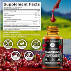 Liquid Magnesium Glycinate 420 Mg with Natural Tart Cherry Extract | Magnesium Glycinate Drops Supplement for Sleep, Mood & Mobility Support | Tart Cherry Extract