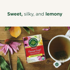Traditional Medicinals Tea, Organic Throat Coat Lemon Echinacea, Supports Throat Health & Immune Function - Kosher, Non-GMO, Caffeine-Free, Compostable - 96 Tea Bags (3 Pack)